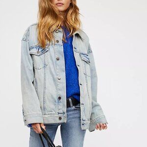 Free People Denim Trucker Jacket - M/L